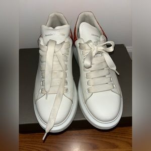 Alexander McQueen Wmns Oversized Sneaker 'White Pink Glitter. Size 40